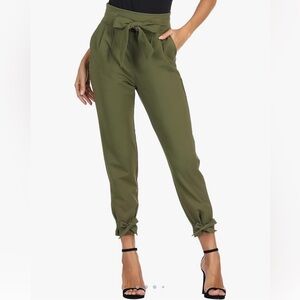 High waisted pencil bow pants